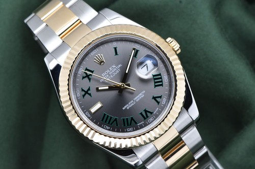 2011 Rolex Datejust II 18K Yellow Gold & Steel Wimbledon Dial ...
