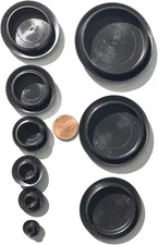9 Piece Flush Mount Black Hole Plug Assortment for Auto Body and Sheet 