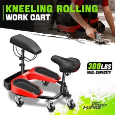 2125 H 300lb Load Redblack Aluminum Rolling Kneel Sit Creeper Chest Support