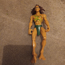 Rare 1999 Green War Paint Tarzan 7" Burroughs Action Figure Disney