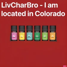 6 Pcs Essential Oils .33 OZ Tea Tree Eucalyptus Lavender Orange Peppermint Lemon