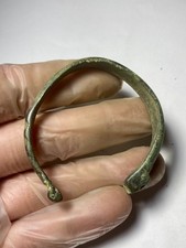 Greek Bronze Bracelet with Snake Head Terminals  Authentic Ancient Artifact