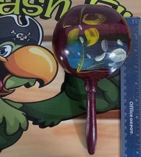 Maroon Hand Crafted Mexican Maraca Shaker Music Mexican Restaurant Decor