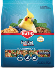 Kaytee Forti-Diet Pro Health Nourish Protect Cockatiel Food, Comprehensive Nutri
