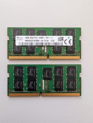 SK Hynix 32GB (2x16GB) DDR4 2400MHz SO-DIMM ECC RAM Kit HMA82GS7AFR8N-UH 2Rx8