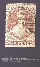 New Zealand | 1864-1871 | SG 122a | 6d | Average ULH