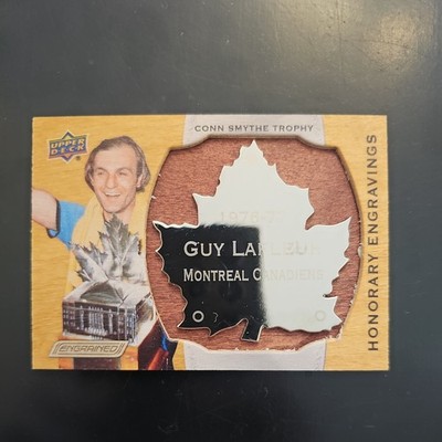 2018-19 Upper Deck Engrained Hockey Guy Lafleur Honorary 10/100 Jersey Number
