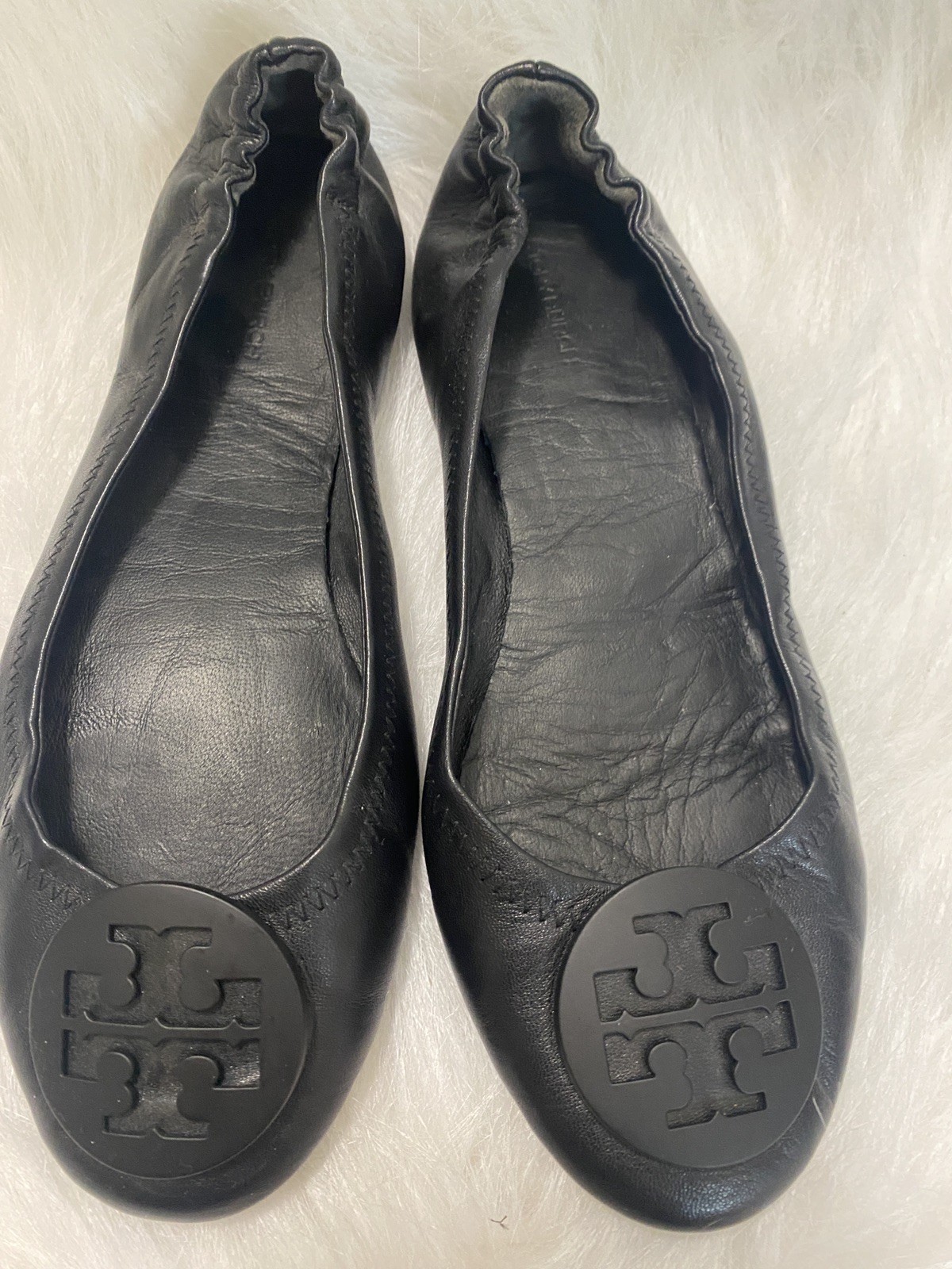 New! Womens Tory Burch Reva Travel Perfect Black / Black Ballet Flats. Size 9M thumbnail 5