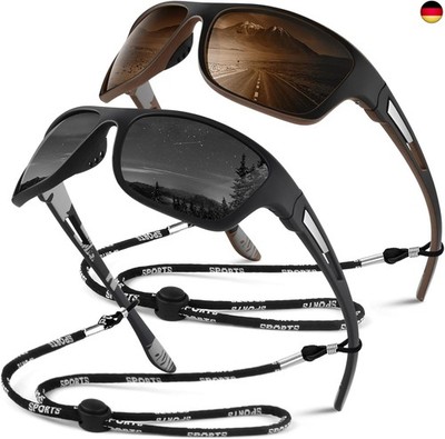 Sonnenbrille Herren Polarisiert Sport Fahrradbrille Damen Verspiegelt, Unzerbrec