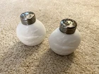 Antique Findlay Milk Glass Salt & Pepper Shakers by Dalzell Gilmore Leighton Co