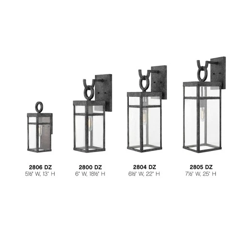 Hinkley Porter 18 1/2" High Rectangular Aged Zinc Outdoor Wall Light - Picture 7 of 10