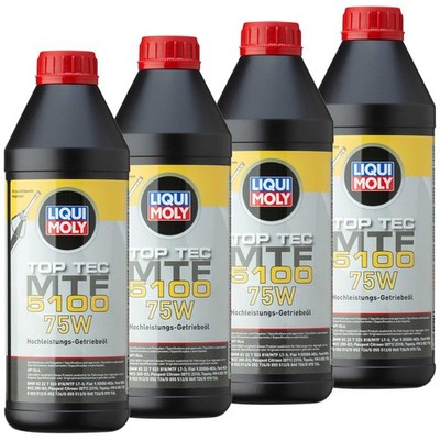 Getriebeöl LIQUI MOLY Top Tec MTF 5100 75W 4 X 1 Liter für Skoda Suzuki Volvo VW
