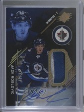 2017-18 SPx Rookies Gold Auto Patch 46/49 Jack Roslovic #R-JR Patch Auto 7b5