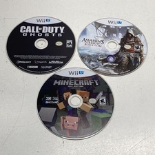 Nintendo Wii U Game Bundle 3 Minecraft Call of Duty Assassin's Creed