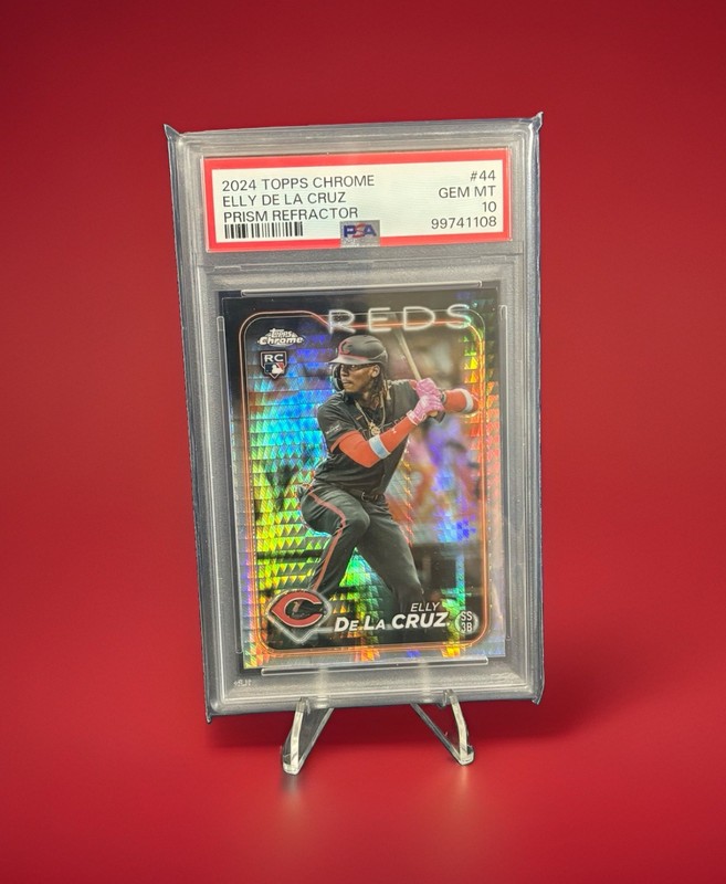 2024 Topps Chrome Elly De La Cruz RC #44 PRISM REFRACTOR Gem Mint PSA 10 Reds