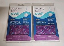  2 Worry Free Pedi Tablets Pedicure Foot Spa Bath  Free Shipping 