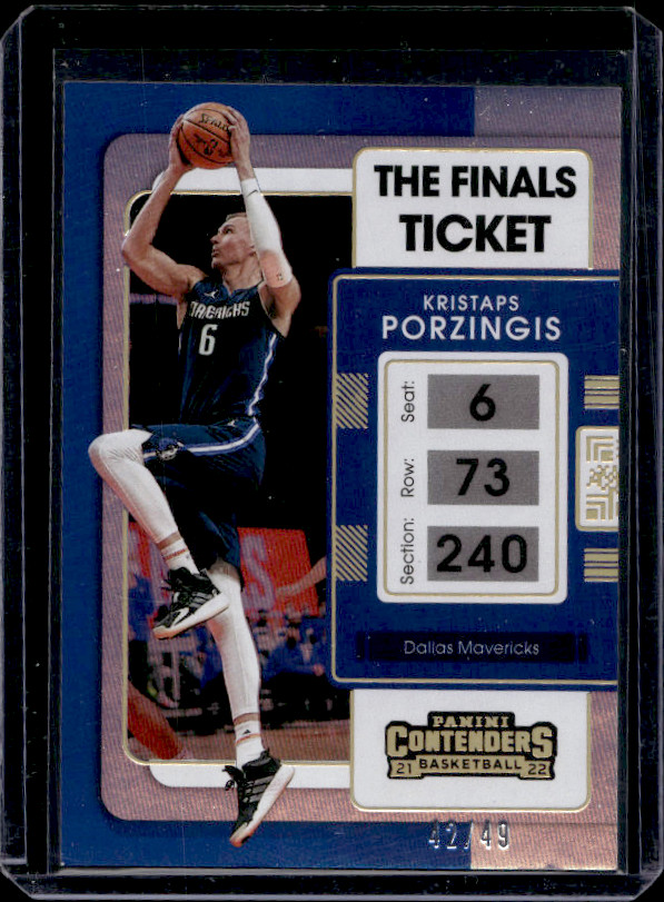 2021-22 Panini Contenders - Kristaps Porzingis #38 The Finals Ticket /49