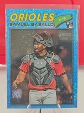 2026 Topps Heritage - Samuel Basallo #175 Chrome Light Blue Sparkle Refractor