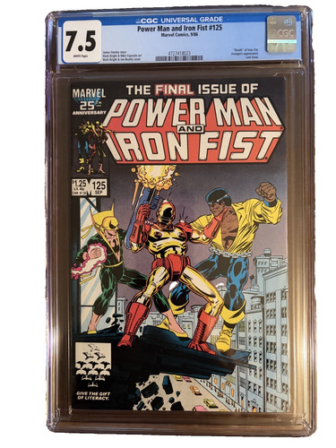 Power Man and Iron Fist #125 (Low Print Run/Last Issue),8/81,Marvel,CGC 7.5/VF-