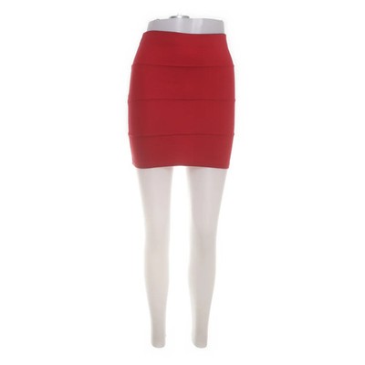 Pull & Bear, Rock, Größe: M, Rot, Einfarbig, Damen #pYY