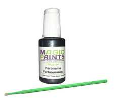 Lackstift Dunkelgrau Metallic mit 20ml + Lacktupfer, Dunkel Grau