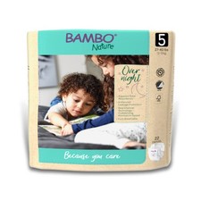 Bambo Nature Overnight Baby Diapers Size 3 to 6 , Size 5, 22 White
