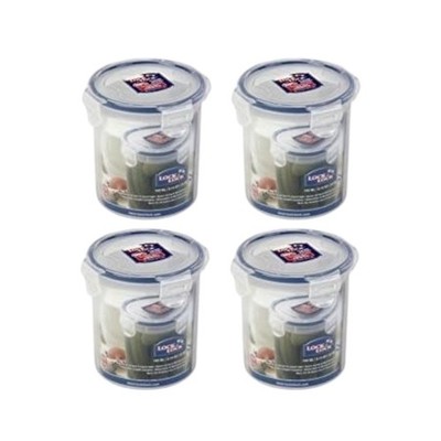 LocknLock Classic runde 700ml Lebensmittelbehälter - 4er Set, BPA-frei & luftdicht