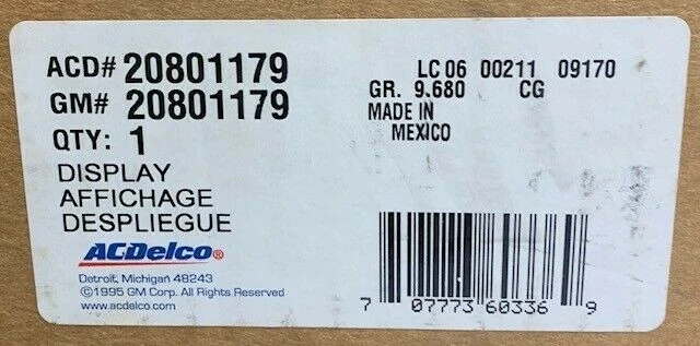 Cadillac Saab SRX 9-4X 2010-2012 asiento trasero entretenimiento di 20801179 - nuevo OEM Foto 4 de 4