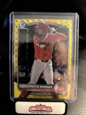 Anyelo Marquez 2025 Bowman Chrome Prospects 1st Yellow Geometric /75 SP