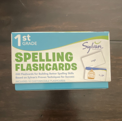 Sylvan Learning 1st Grade Spelling Flashcards Set - 240 + 10 Customizable