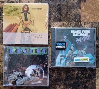 4 CD LOT Kansas King Biscuit, Eric Clapton 2 Disc Deluxe &  Grand Funk On Time
