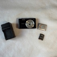 Sony Cyber-shot DSC-W800 20.1MP Digital Compact Camera Black Tested Bad Cover