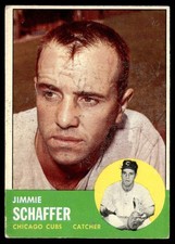 1963 Topps Jimmie Schaffer VG-VG/EX Set Break #81