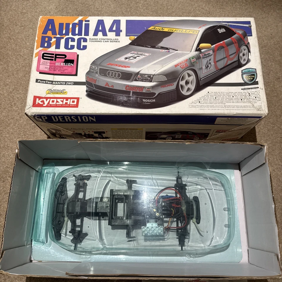 NEU Kyosho Pure Ten Mantis 2WD Audi A4 BTCC KIT Neu im Karton sehr selten 30605 - Bild 3 von 4