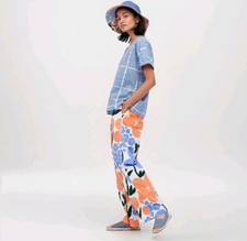 Marimekko x UNIQLO Pants Women Small Limited Edition Floral Print Straight Leg 