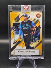 Christian Yelich 2025 Topps Pristine Gold Refractor 41/50 #289 Brewers ENCASED!!