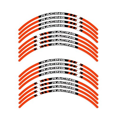 P01B For Yamaha YZF R25 2014-2021 Orange Wheel Stripes Sticker 20 19 18 17 16 15