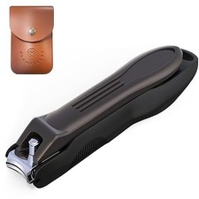 Stainless-Steel Durable Nail Clipper w/Nail Capture Carrying Pouch