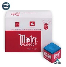 Billiard Cue Chalk 12 Cubes Sky Blue Premium Quality Pool Cue Chalk 1 Dozen Box