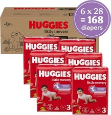Huggies Little Movers Size 3 Diapers 168 Ct  16  28 lbs