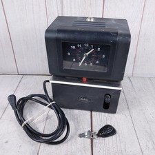 Lathem Corporation Model 2121 Punch Time Clock - 2 Factory Keys - TESTED WORKING