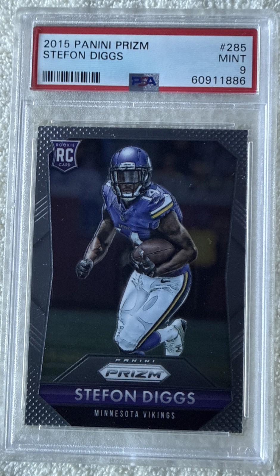 2015 Panini Prizm Rookies Stefon Diggs #285 (RC) PSA 9