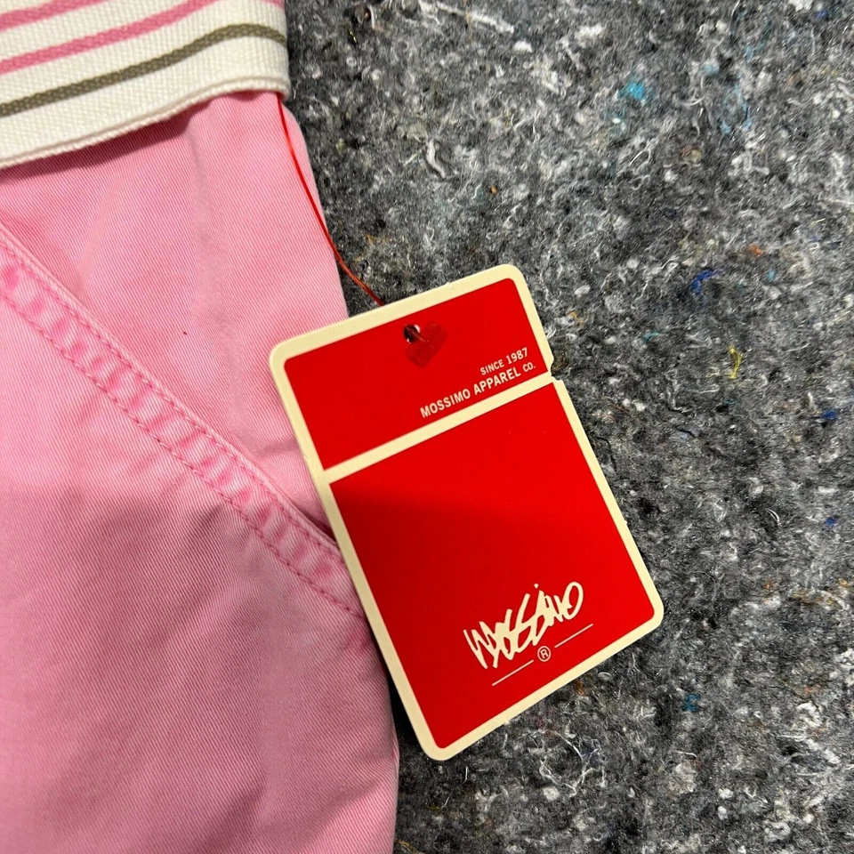 Mossimo Pants Women 1 Pink Belted Juniors Low Rise Straight Cropped Light Chino - Image 4 of 4