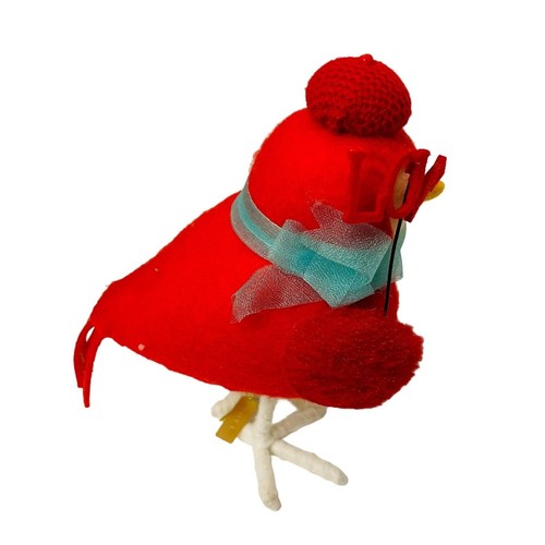Target Spritz Valentine Love Bird Decoration Red Plush Heart Pattern Holiday Dec - Picture 5 of 10