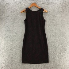Banana Republic Sleeveless Sheath Dress Womens 2 Purple Round Neck Zip Back