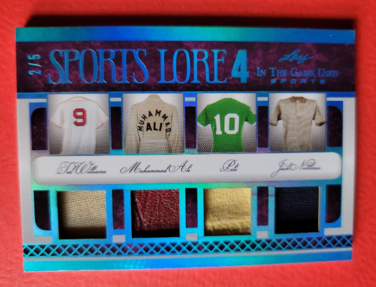MUHAMMAD ALI Pele TED WILLIAMS Jack Nicklaus GAME USED JERSEY CARD