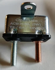 *OPTIFUSE AUTO RESET CIRCUIT BREAKER ACB-H-6A 14VDC 5W W/BRACKET RV FREE SHIP