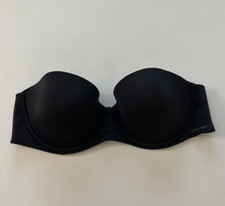 Calvin Klein Sz 38B Naked Glamour Strapless Push-Up Bra QF5677 Black NO STRAPS