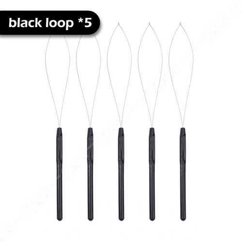 5pcs Micro Link Ring Beads Hair Extension Loop Threader Hook Pulling Needle Tool - Picture 30 of 36