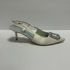 Nine West Womens Aimey Heel Ivory Size 10.5 M